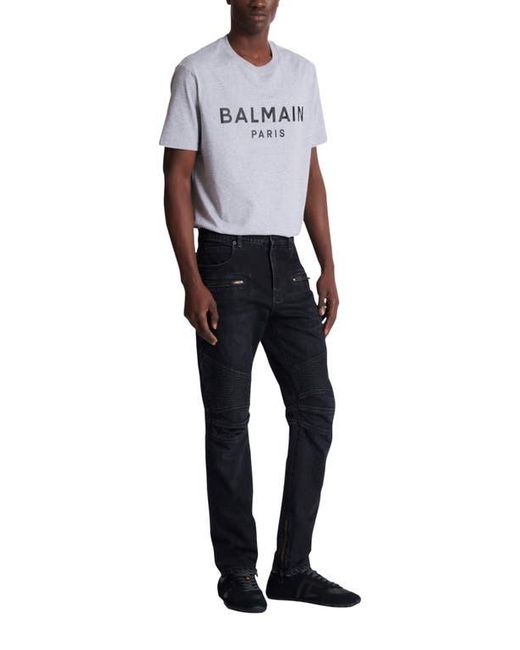 Balmain Blue Biker Jeans for men