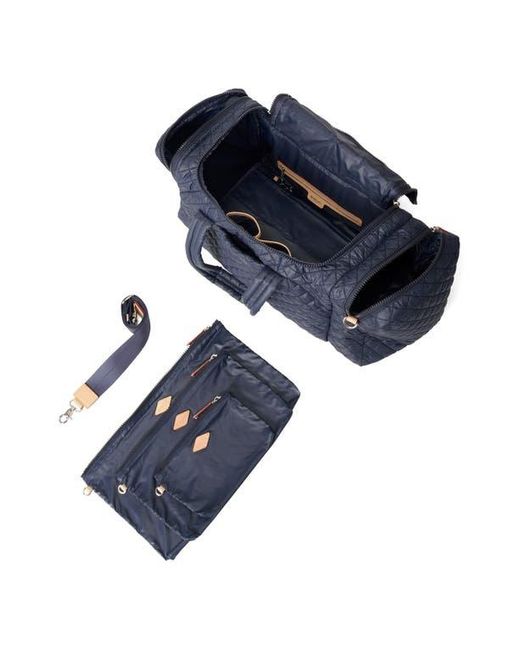 MZ Wallace Blue Large Metro Team Quilted Nylon Duffle Bag