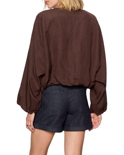 Sanctuary Black Linen Blend Bubble Jacket