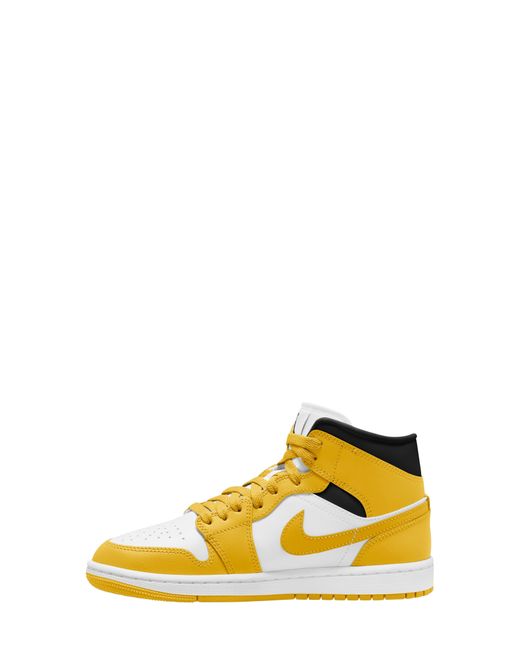 Nike Yellow Air 1 Mid Sneaker