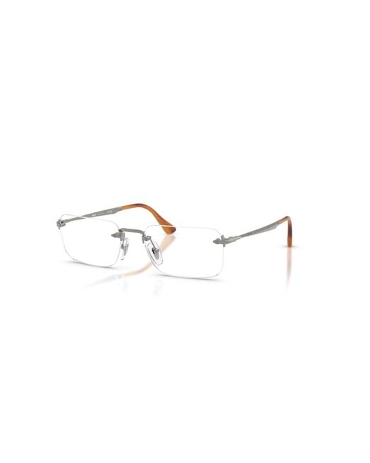 Persol Gray 55Mm Rectangle Optical Glasses