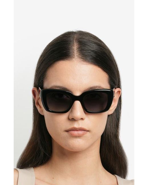 Kate Spade Black Jenell 51Mm Gradient Rectangular Sunglasses