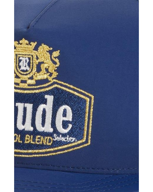 Rhude Blue Collins Fumar Nylon Baseball Cap for men