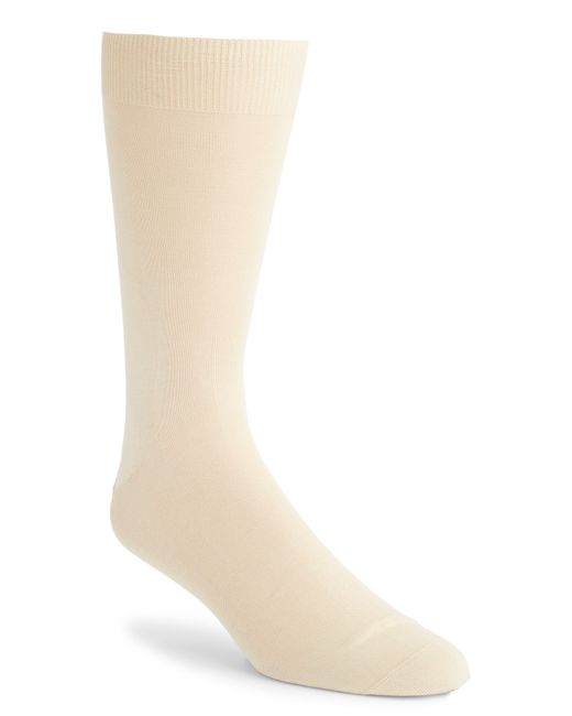 Canali White Solid Cotton Dress Socks for men