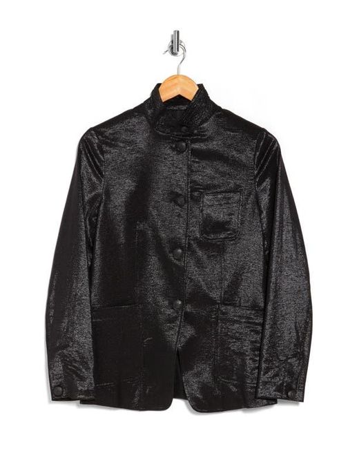 Rag & Bone Black Sid Metallic Wool Blend Jacket