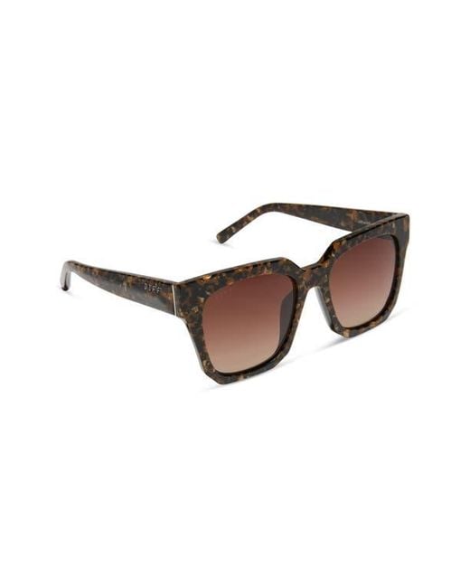 DIFF Brown Ariana 54Mm Gradient Square Sunglasses