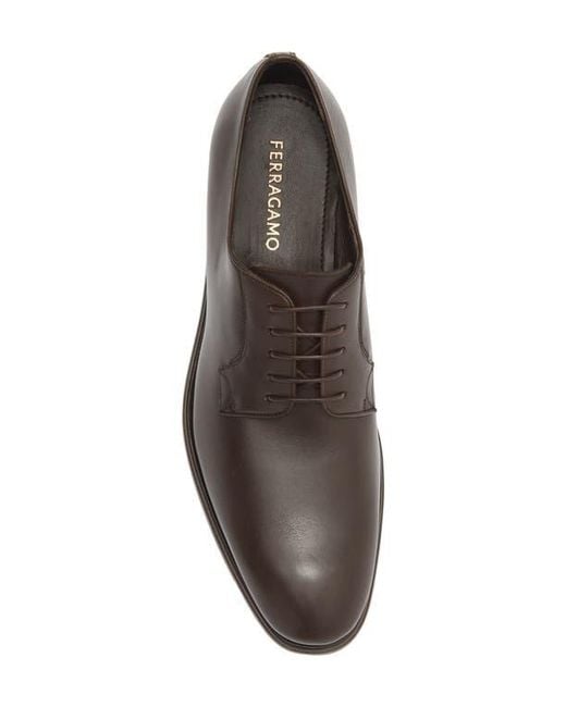 Ferragamo Brown Leather Derby for men
