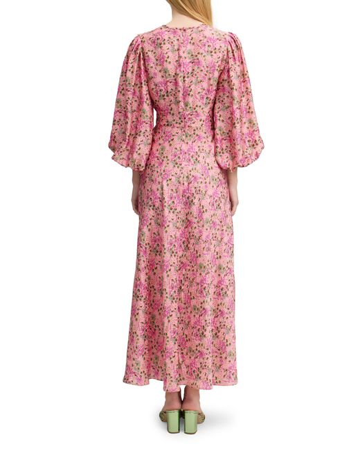 L.K.Bennett Pink Lois Meadow Print Maxi Dress