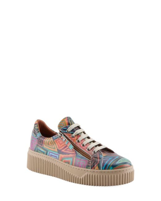 Spring Step Multicolor Vibe Leather Sneaker
