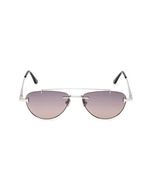 Tom Ford Brown Astor 55Mm Gradient Pilot Sunglasses