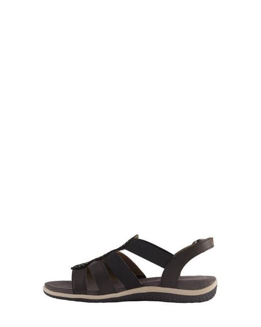 David Tate Black Quilt Slingback Sandal