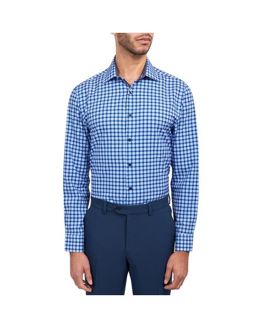 W.r.k. Check Performance Dress Shirt in Blue for Men | Lyst