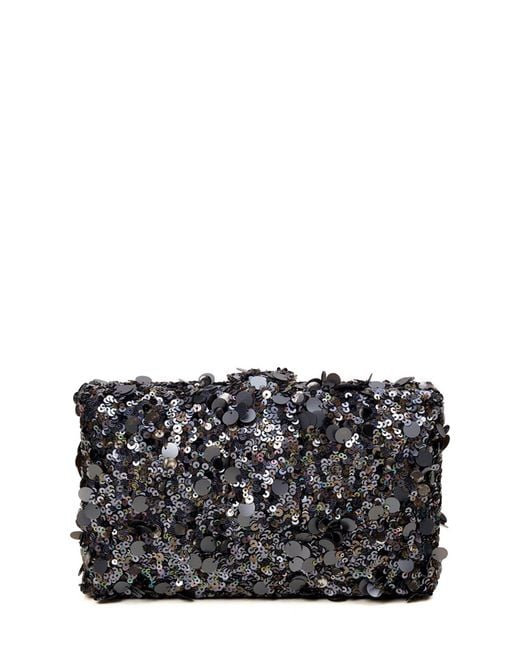 Simitri Gray Metallic Kitsch Clutch