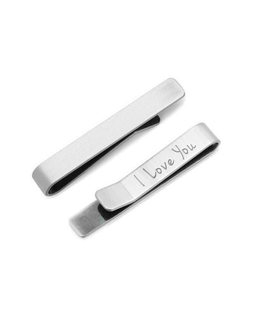 Cufflinks Inc. Metallic I Love You Tie Bar for men