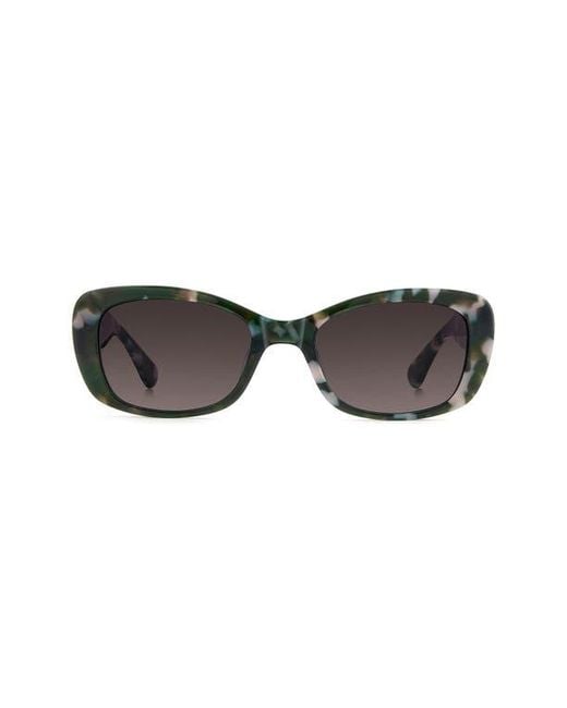 Kate Spade Black Beryl 53Mm Gradient Rectangular Sunglasses