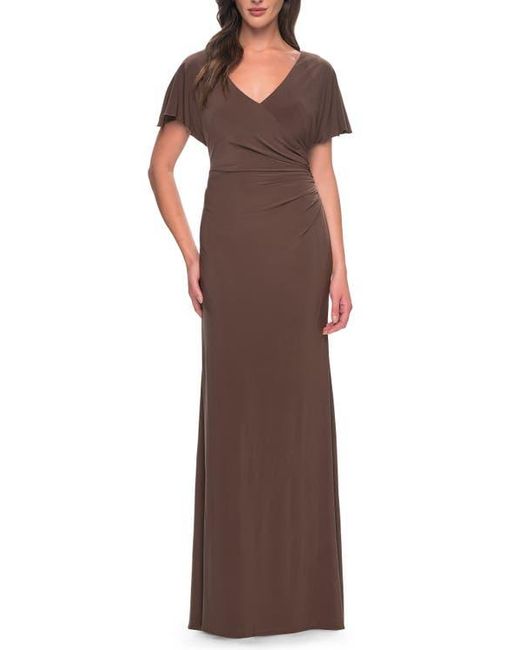 asymmetrical jersey dress Asymmetric Jersey Gown – Amsale main image 1
