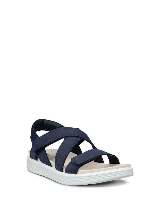 Ecco Blue Soft Cross Strap Sandal