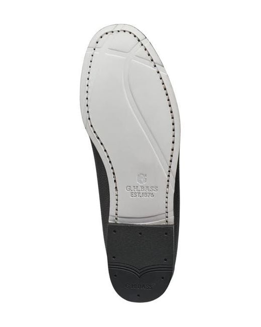 G.H.BASS Black X Reigning Champ Larson Weejuns Two Tone Penny Loafer for men