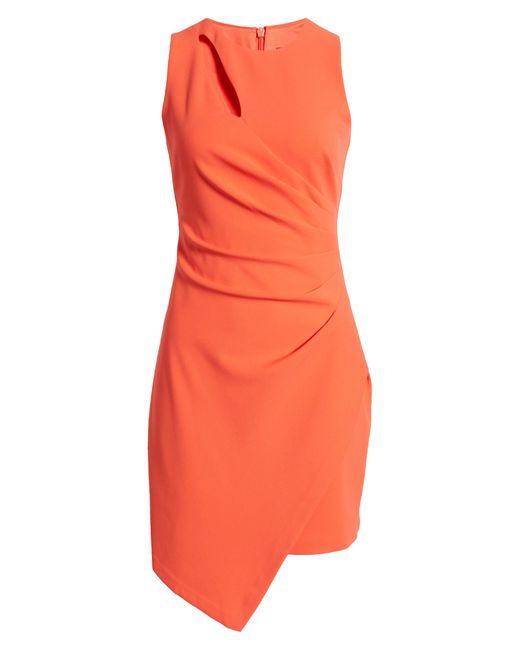 Vince Camuto Orange Cutout Detail Cocktail Dress