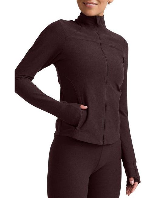 Beyond Yoga Purple Space Dye Trails Active Jacket