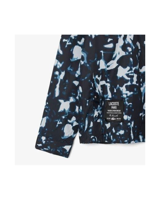 Lacoste Blue Elevated Tennis Water Repellent Zip Jacket for men