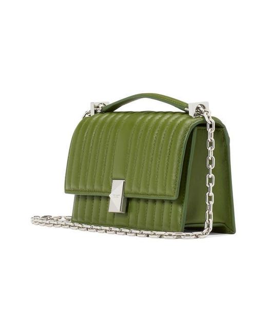 Kate Spade Green Mini Deco Quilted Leather Convertible Crossbody Bag