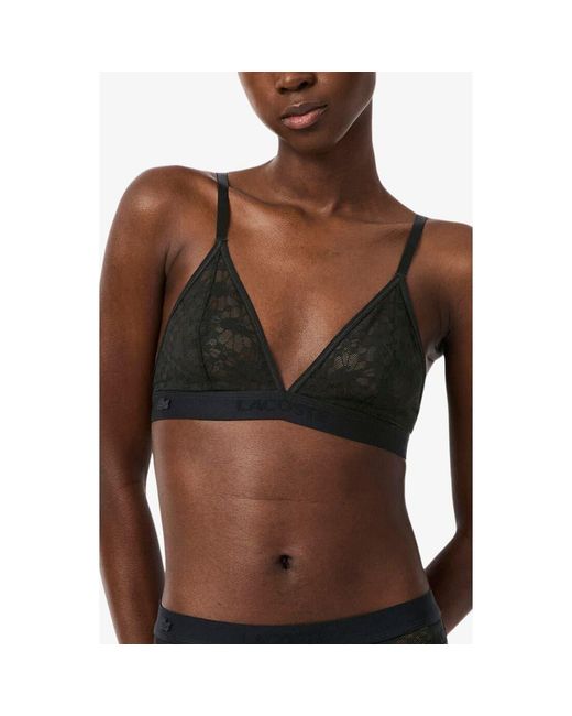 Lacoste Brown Wireless Lace Bra