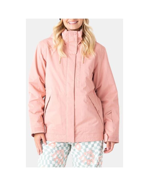 Roxy Pink Billie Water Resistant Hooded Insulated Jacket