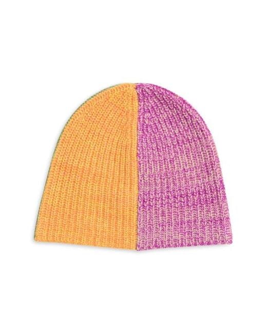 Waste Yarn Project Pink Yaya Colorblock One Of A Kind Beanie for men