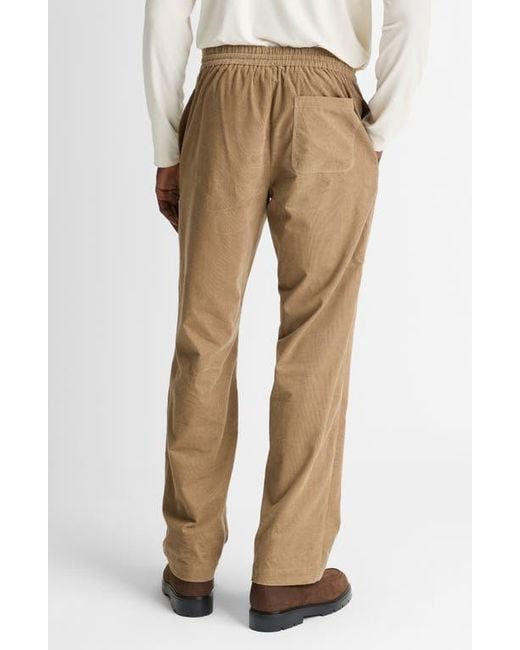 Vince Natural Louie Flat Front Cotton Corduroy Pants for men