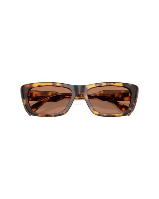 Miu Miu Brown 56Mm Rectangular Sunglasses