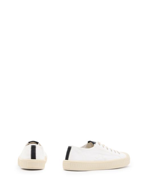 AllSaints White Sherman Low Top Canvas Sneaker for men