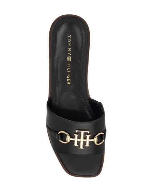 Tommy Hilfiger Black Pipper Slide Sandal