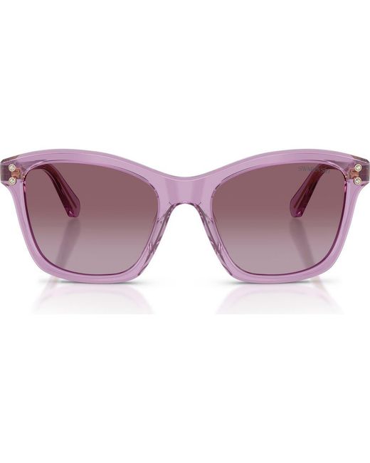 Swarovski Purple 54Mm Gradient Square Sunglasses