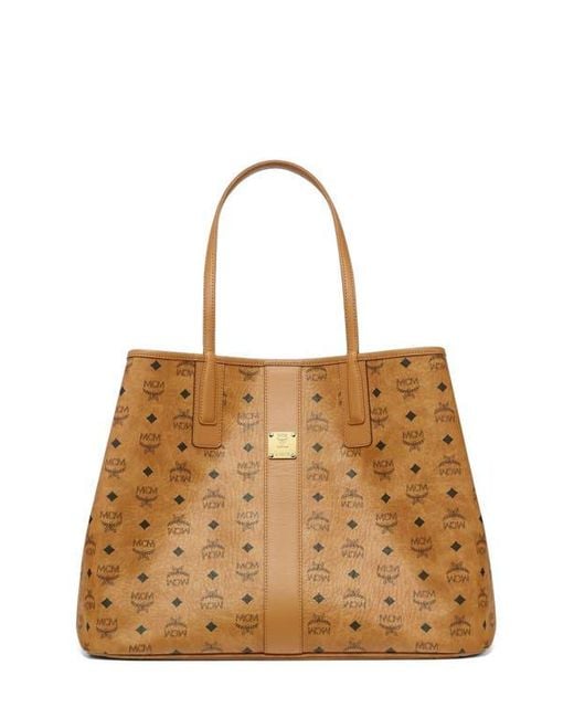 MCM Natural Large Reversible Liz Shopper