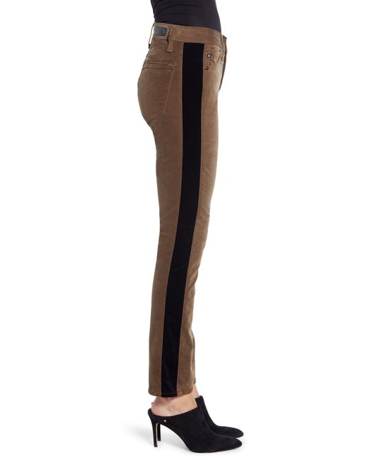 AG Jeans Black Mari Tuxedo Stripe Pants
