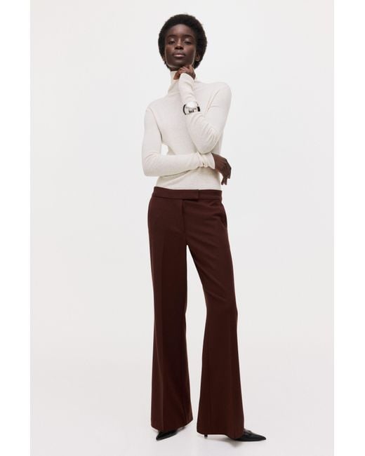 H&M Brown Flared Pants