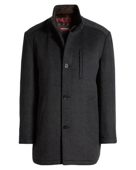 Johnston & Murphy Black Upton Car Coat With Removable Bib for men