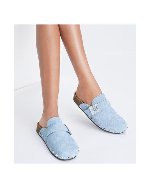 Tory Burch White Mellow Stud Mule