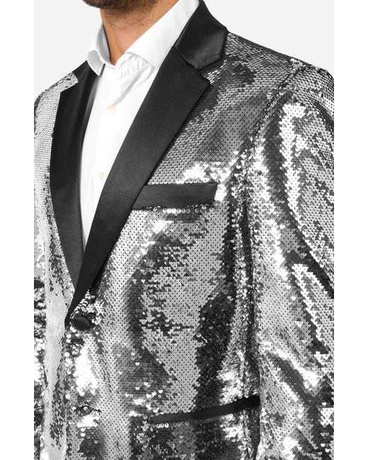 Opposuits Black Shiny Sequin Dinner Jacket for men