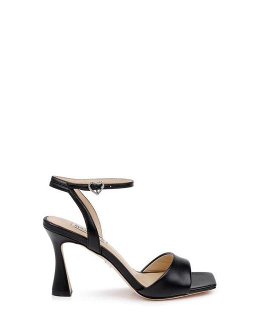 Badgley Mischka Black Cady Sandals, Leather