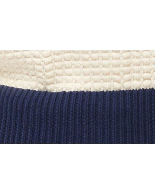 Staud Blue Altea Cotton Blend Sweater