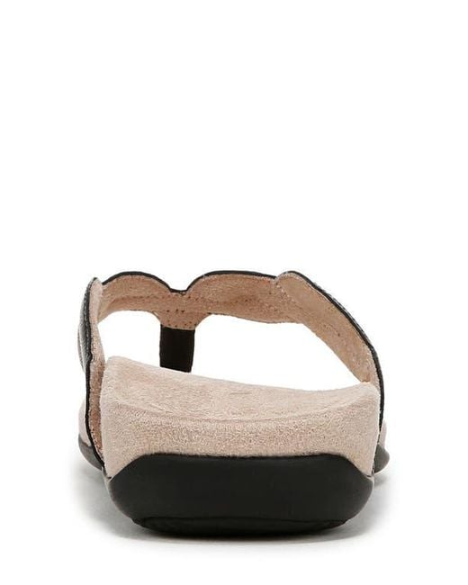 Vionic Black Bella Braid Flip Flop