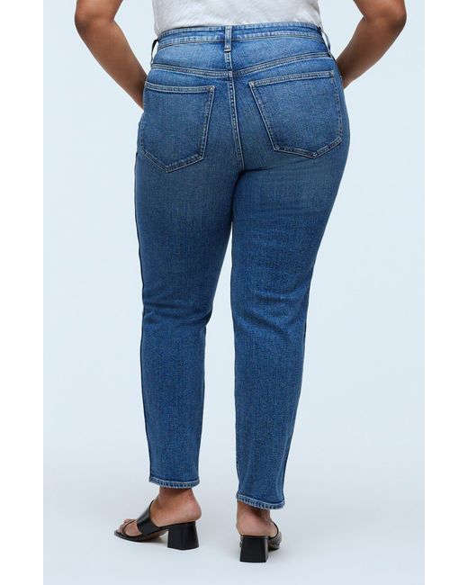 Madewell Blue Curvy High Waist Stovepipe Jeans