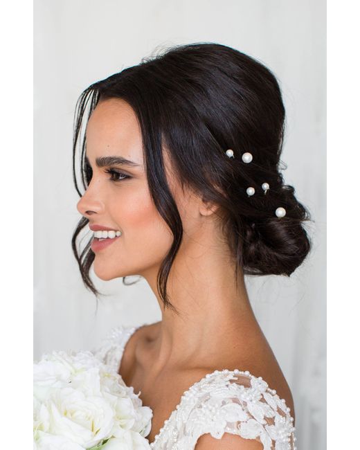 Brides & Hairpins Black Iva Set Of 5 Imitation Pearl Hair Pins