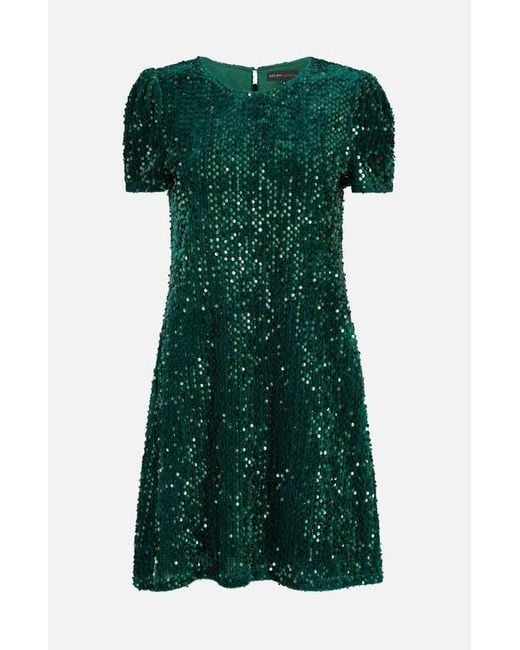 sequin tunic mini dress Beaded Embellished Long Sleeve Gold and Silver Sequin Tunic Mini Dress - XS or S
