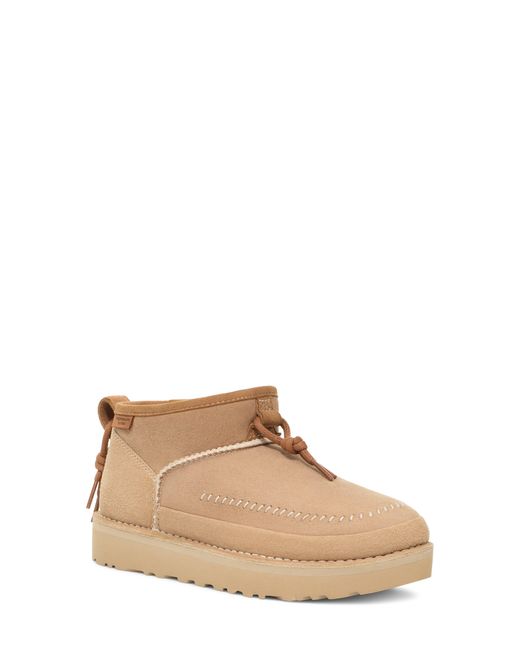 Ugg Natural ugg(r) Gender Inclusive Ultra Mini Crafted Regenerate Genuine Shearling Lined Bootie