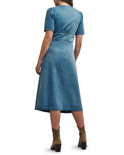 Nobody's Child Blue Alexa Organic Cotton Denim Midi Dress