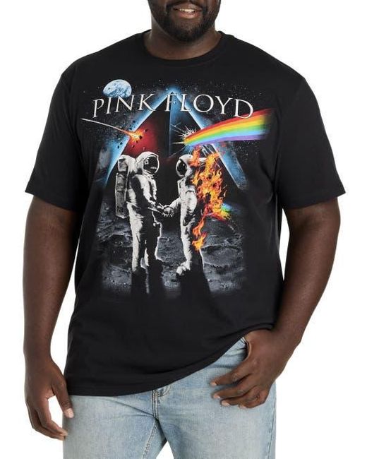 True Nation by DXL Black Big & Tall Floyd Bright Side Of The Moon Graphic Tee for men
