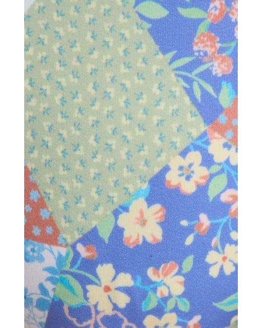 PacSun Blue Darcy High Leg Scoop Bikini Bottoms